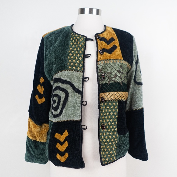 Velvet Green Pattern PS Blazer - Picture 1 of 8